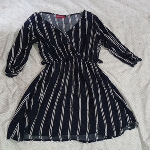 Blue & white striped dress
